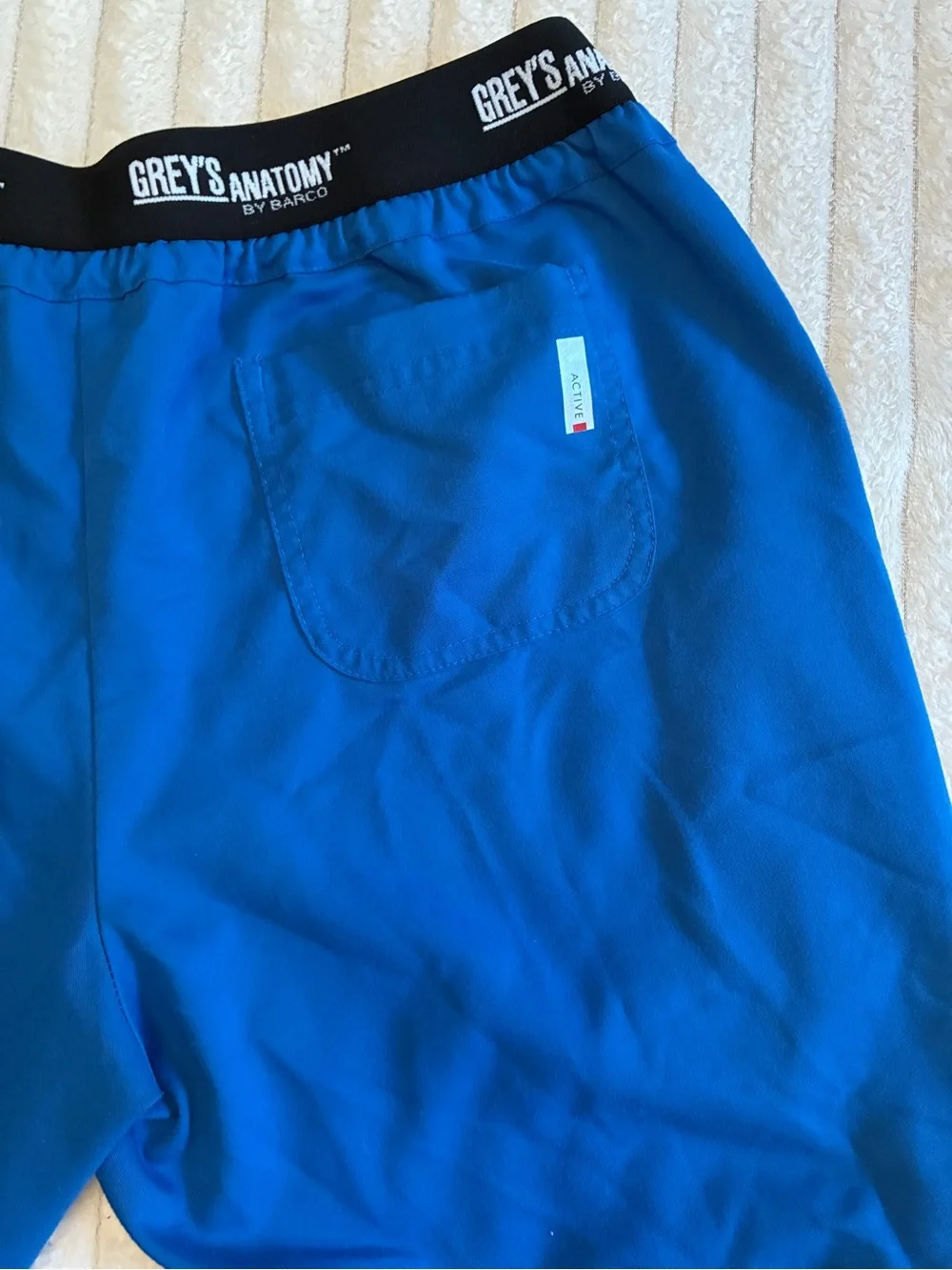 Grey's Anatomy by Barco Active Scrub Set Women's XL | Royal Blue with Black Acce